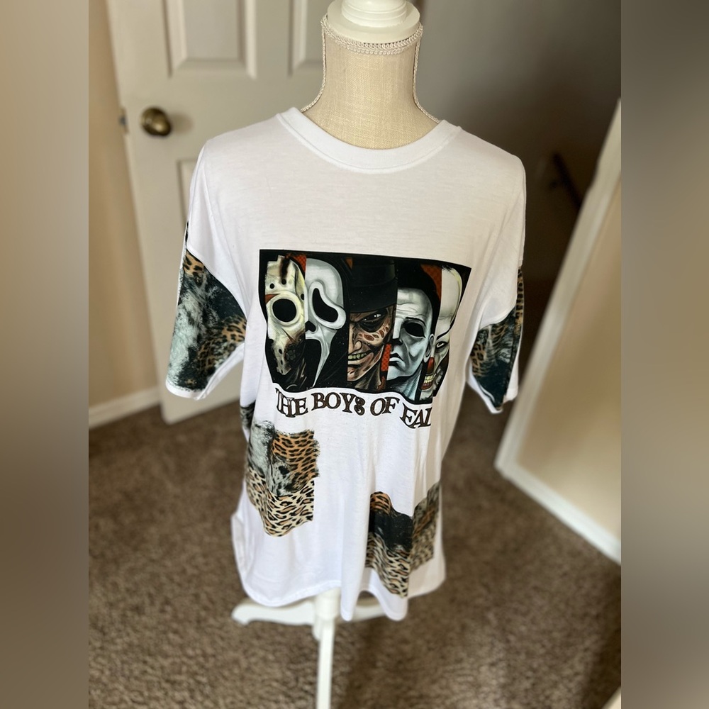 Boys of Fall Horror Tshirt White size XL